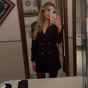 Astr Black Blazer Dress